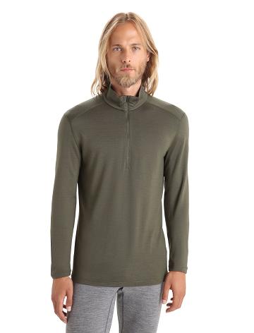 Loden Icebreaker Merino 260 Tech Long Sleeve Half Zip Thermal Top Men's Base Layers | AU 1384PJJQ